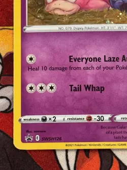 Galarian Slowpoke SWSH126 Cosmos Holo Promo - Pokemon Sword & Shield Promos - NM - Image 4