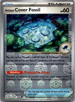 Antique Cover Fossil (Poke Ball Pattern) 080/086 Holo Black Bolt Pokemon NM - Image 1