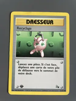 French Recycle (Recyclage) 61/62 1st Edition Vintage Fossil Pokemon - Image 1