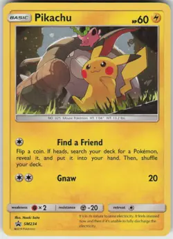 PIKACHU - SM234 HOLO PROMO SUN & MOON PROMO HOLO NM - Image 1