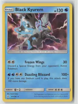 Black Kyurem 61/236 Holo Rare Cosmic Eclipse Pokemon Near Mint - Image 1