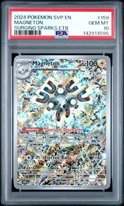 2024 POKEMON SVP EN-SV BLACK STAR PROMO #159 MAGNETON PSA 10 - Image 1