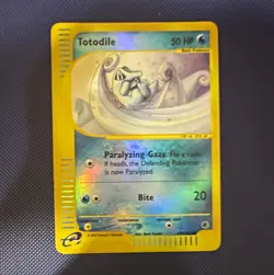 Pokemon TCG Totodile 85/165 Expedition Base Set Reverse Holo English 2002 - Image 1