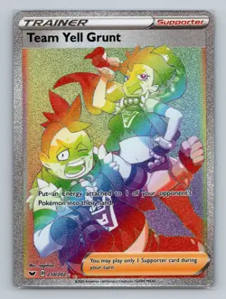 Pokemon SWSH01: Sword & Shield Base Set #210/202 Team Yell Grunt (Secret) - Image 1