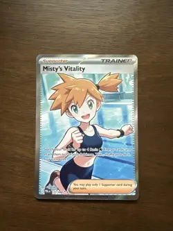 Misty's Vitality 111/084 Pokemon TCG Me05: Pitch Black Full Art Holo - Image 1