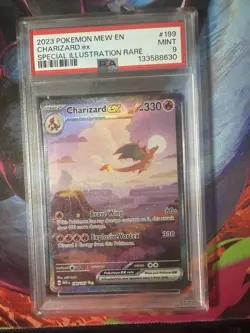 Charizard ex 199/165 PSA 9 SIR Holo SV Scarlet & Violet 151 2023 English - Image 1