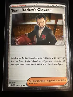 Team Rocket's Giovanni (Cosmos Holo) 174/182 Pokemon Promo NM - Image 1