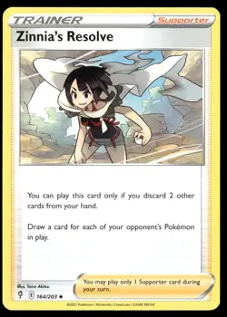 Zinnia's Resolve 164/203 Uncommon Evolving Skies Pokemon Near Mint - Image 1
