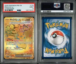 2025 POKEMON PRE EN-PRISMATIC EVOLUTIONS #179 PIKACHU EX HYPER RARE PSA 9 - Image 3