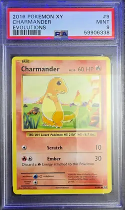 Charmander Pokemon XY Evolutions #9 ***PSA 9 MINT*** - Image 1