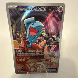 Pokemon TCG Team Rocket's Wobbuffet SVP 203 Pokemon Center Exclusive. - Image 1