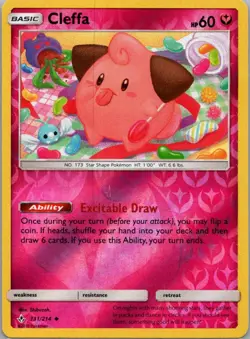Pokemon TCG Cleffa 131/214 Unbroken Bonds Rev Holo LP - Image 1