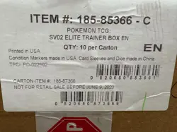 Pokemon TCG Paldea Evolved Elite Trainer Box ETB Case Sealed (10 ct) 90 Packs - Image 2
