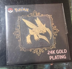 Scyther 24K Gold-Plated Stickers Korean Striking Candy Pokemon - Image 1
