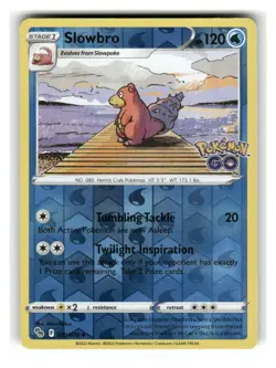 Slowbro 020/078 Uncommon Pokemon GO Pokemon Reverse Holo Lightly Played - Image 1