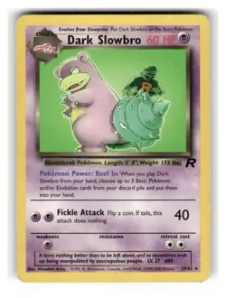 Dark Slowbro 29/82 Rare Team Rocket Pokemon Unlimited Moderately Played - Image 1