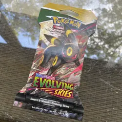 Pokemon Evolving Skies TCG Sleeved Booster Pack Brand New Factory Sealed - Image 1