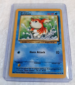 Pokemon TCG Goldeen Base Set 2 76/130 Regular Non Holo Common Pokemon WOTC - Image 1