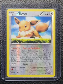 Eevee Common XY Furious Fists 80/111 Colorless Reverse Holo Pokemon Card - Image 3