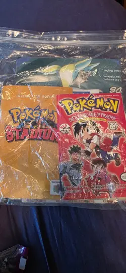 Vintage 1999 Pokemon Playmat And Trading Cards With Game Style, Pikachu Book - Image 3