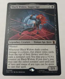 Magic: The Gathering Black Wipe Super Spy Marvel Superheroes Card NM Condition - Image 1