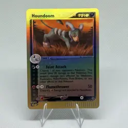 Houndoom 34/97 EX Dragon Reverse Holo Vintage 2003 Pokemon Card E-Reader Rare - Image 1