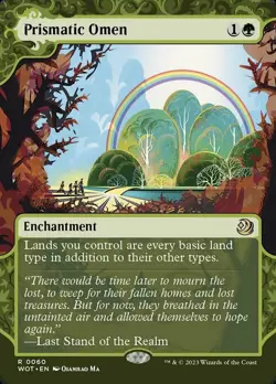 [1x] Prismatic Omen Near Mint, English Wilds of Eldraine Extras MTG Magic - Image 1