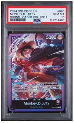 2024 ONE PIECE PROMOS SOUND LOADER VOLUME.1 #060 MONKEY D. LUFFY PSA 10 - Image 1