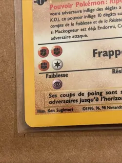 1999 Pokemon FRENCH 1st Edition Base Set Mackogneur-Machamp Holo 8/102 - Image 4