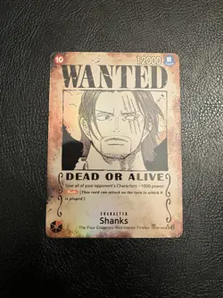 One Piece TCG Shanks Wanted Poster OP09-004 Emperors In The New World Nm - Image 1