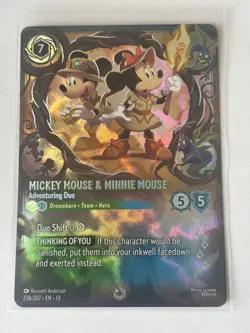 Disney Lorcana Mickey Mouse & Minnie Mouse Adventuring Duo Enchanted - Image 1