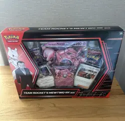 Pokemon TCG Team Rocket's Mewtwo ex Box 3 Cards Promo English 2024 - Image 1