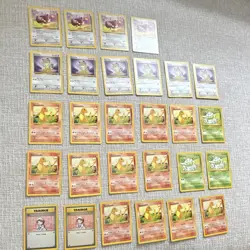 Pokemon Base Set Unlimited Lot 28 Cards Charmander Bulbasaur Eevee Meowth Bill - Image 3