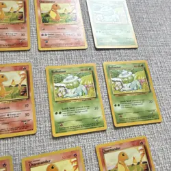 Pokemon Base Set Unlimited Lot 28 Cards Charmander Bulbasaur Eevee Meowth Bill - Image 5