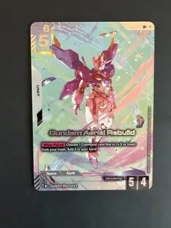 Gundam Aerial Rebuild GD01-067 LR+ Alt Art GUNDAM NEWTYPE RISING CARD NM ENGLISH - Image 1