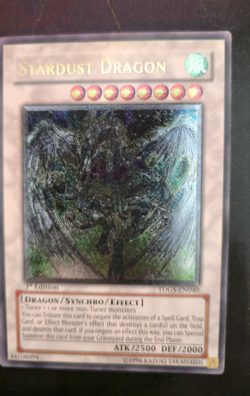 Yugioh Stardust Dragon TDGS-EN040 Ultimate Rare 1st Edition LP - Image 1