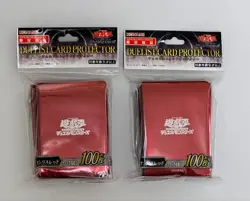2 Set Yugioh Official Protector Slifer the Sky Dragon Red 100 Sleeve Japanese - Image 1