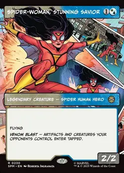 Spider-Woman, Stunning Savior Foil Marvel's Spider-Man 230 NM MTG - Image 1
