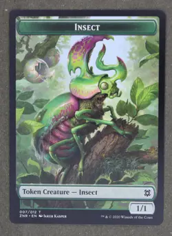 Mtg Insect Token 007 Regular Green Zendikar Rising; M/NM - Image 1