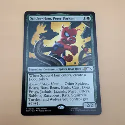 Spider-Ham, Peter Porker - NM Universes Beyond PROMO Spider-man Commander MTG - Image 1
