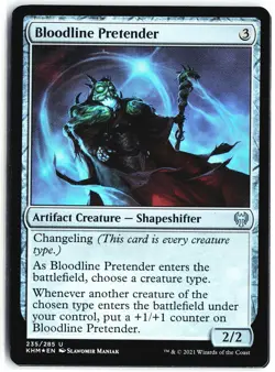 Bloodline Pretender 235 Uncommon Kaldheim Magic: The Gathering Foil Near Mint - Image 1