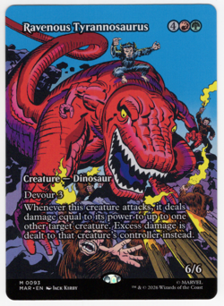Ravenous Tyrannosaurus (Borderless) 0093 Marvel Universe Eternal-Legal (MAR) MTG - Image 1