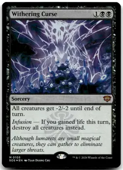 MTG Withering Curse Secrets of Strixhaven SOS #105 mythic Foil NM $SALE$! - Image 1