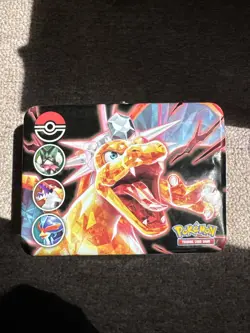 pokemon lunch box tin charizard Filled With Cards - Image 1