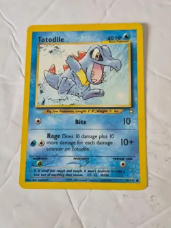 Totodile 80/111 Common Neo Genesis Pokemon Unlimited Near Mint - Image 1