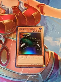 Yu-Gi-Oh Card - MRD-075 - CATAPULT TURTLE (super rare holo) - NM/Mint - Image 1