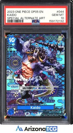 One Piece 2023 Kaido OP04-044 Special Alternate Art SR OP05 GEM MINT PSA 10 - Image 1