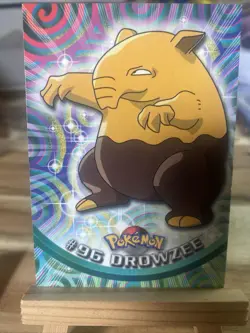 #96 Drowzee Pokemon Card 1999 Topps Blue Label 1st Print Edition NM/lp - Image 1