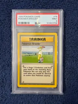 PSA 9 Pokemon Breeder Base Set Unlimited #76 - 1999 MINT Pokemon Card - Image 1