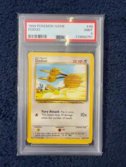 PSA 9 Doduo Base Set Unlimited #48 - 1999 MINT Pokemon Card - Image 1
